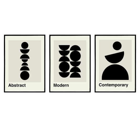 Set of 3 Abstract Contemporary Posters