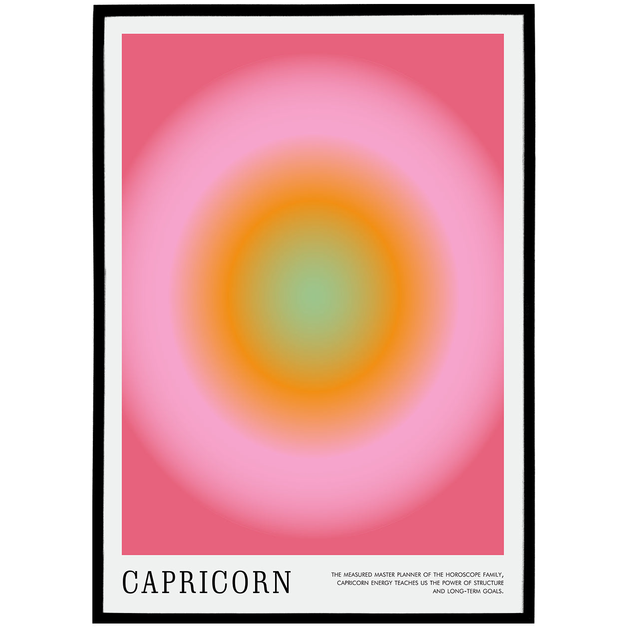 Capricorn Zodiac Sign Colorful Poster