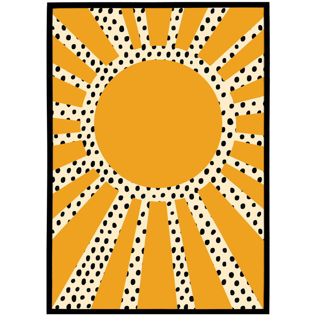 70s Inspired Sun Art Print