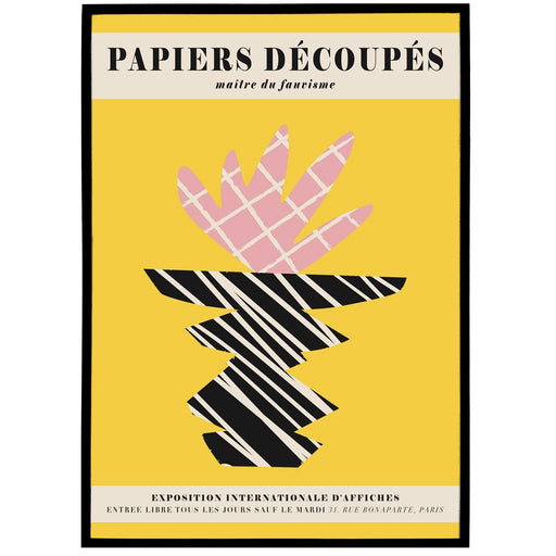 Yellow Papiers Decoupes Poster