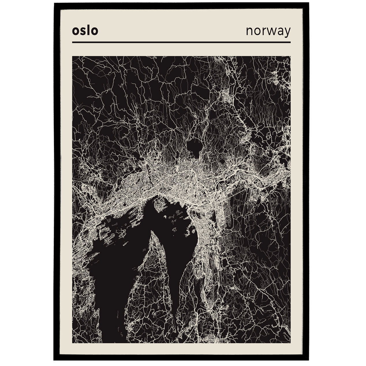 Oslo, Norway - City Map Poster