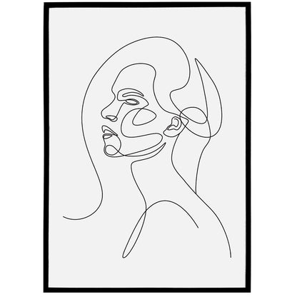 Minimalist Line Art Woman Poster