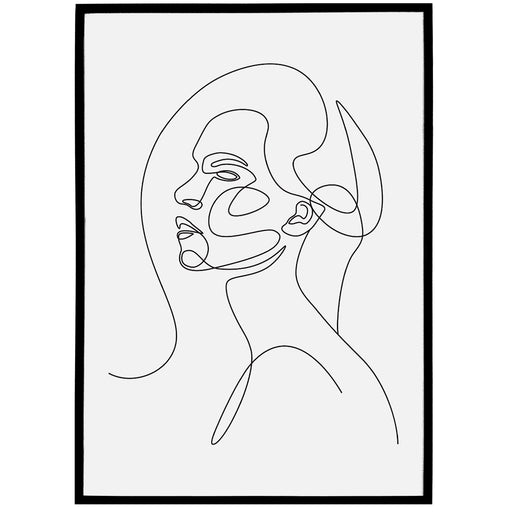 Minimalist Line Art Woman Poster