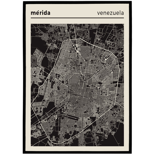 Mérida, Venezuela - City Map Poster