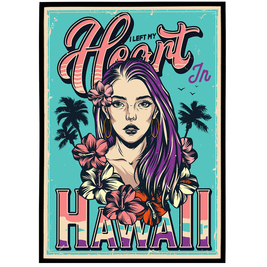 Hawaii Retro Poster