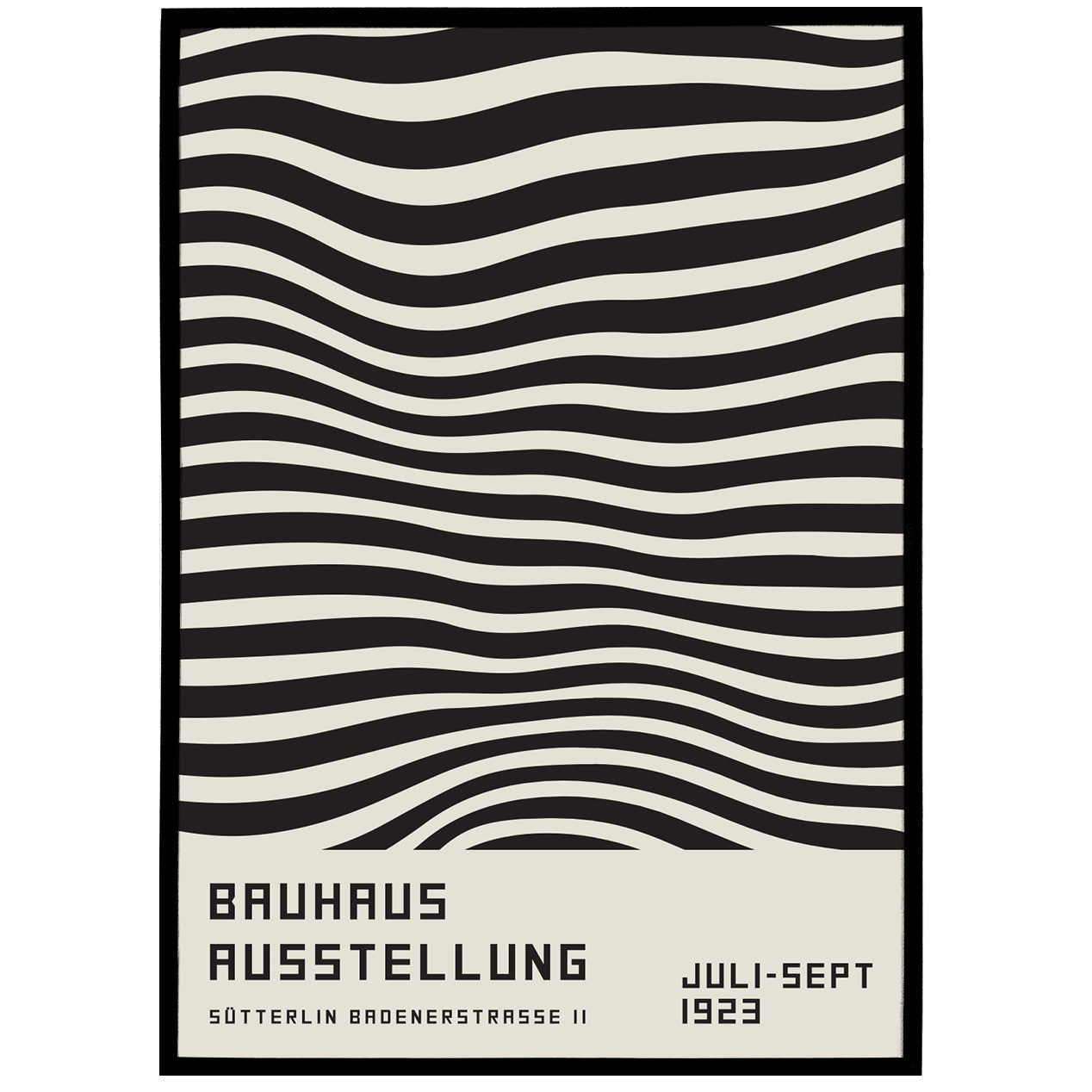 Bauhaus Black and White Poster