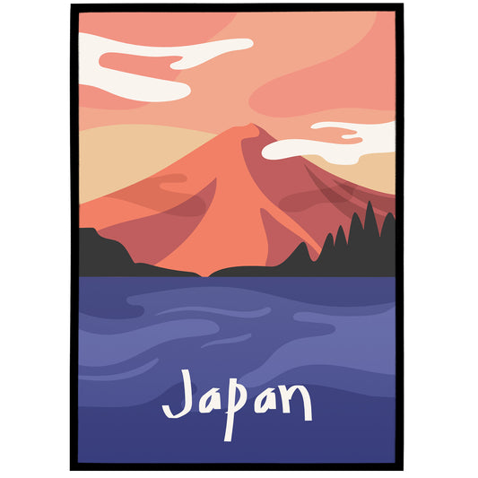 Colorful Japan Travel Poster