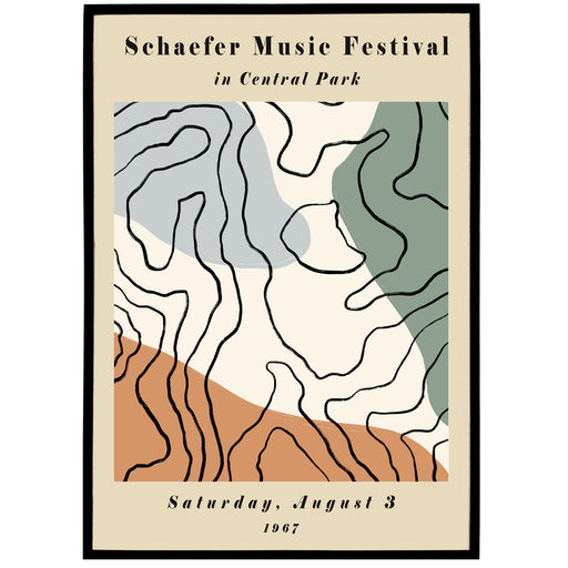 Jazz Festival, Central Park - Retro Poster