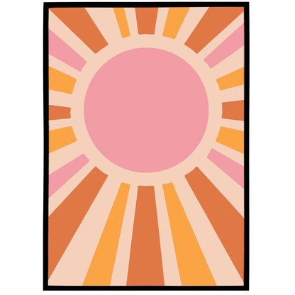 70s Inspired Sun Poster