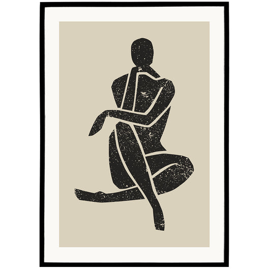 Minimalist Sitting Woman Poster
