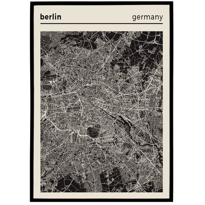 Berlin, Germany Map Poster