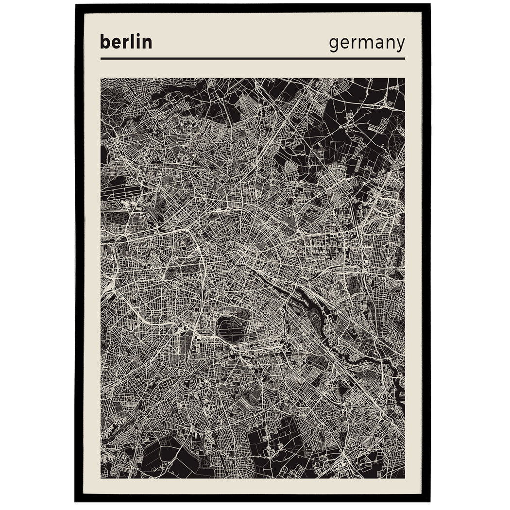 Berlin, Germany Map Poster