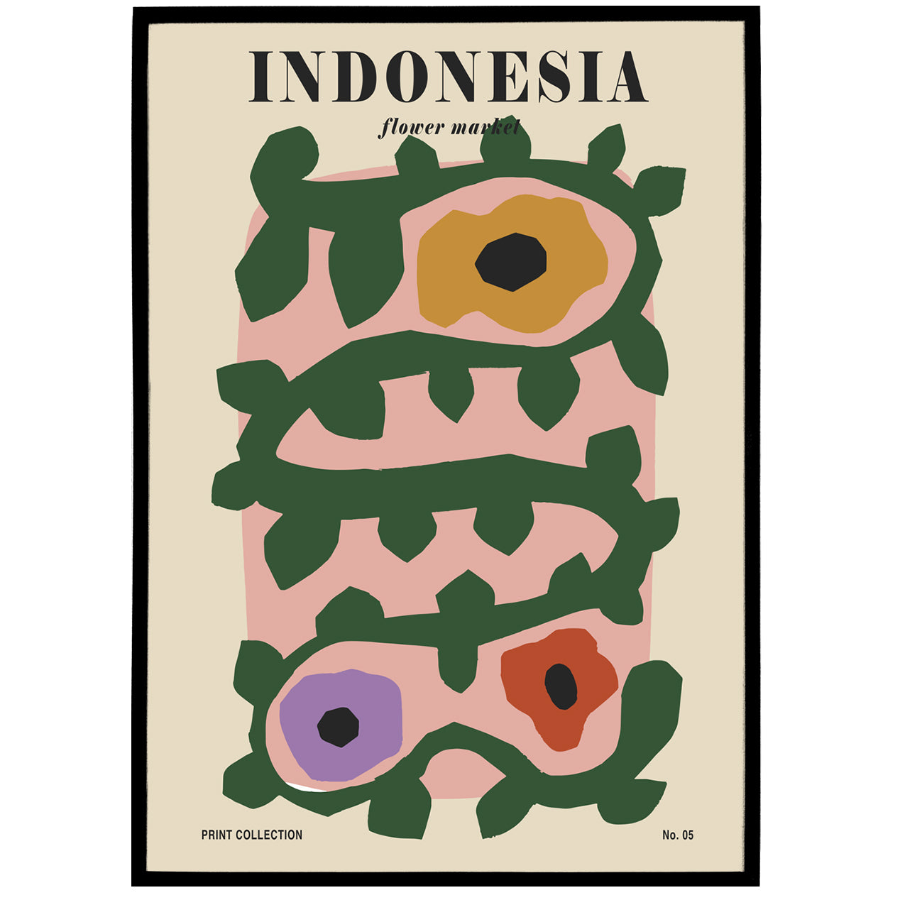 Bali Flower Market Poster