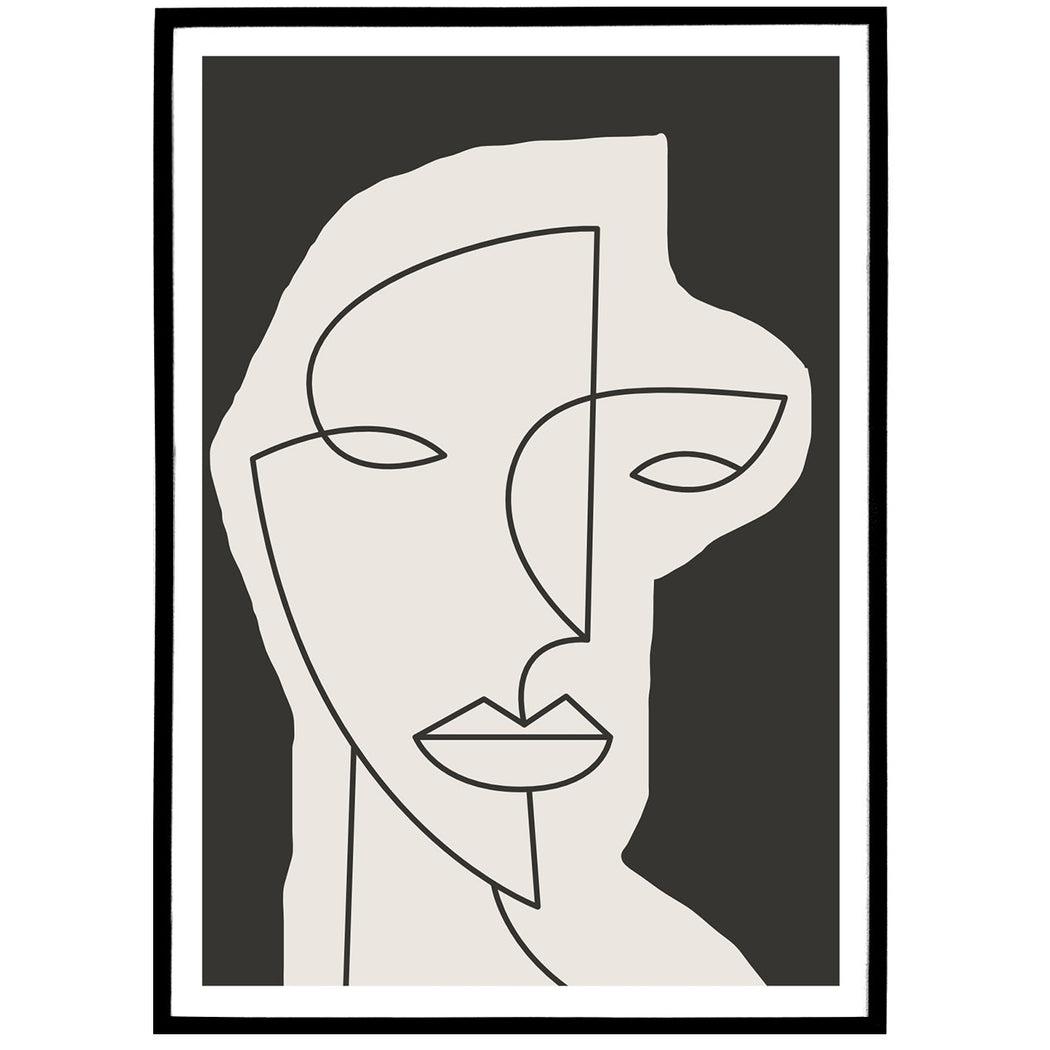 Homage To Picasso Line Art Print