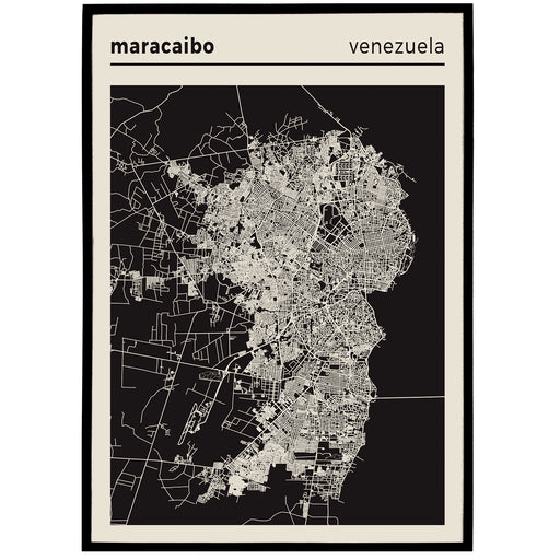 Maracaibo, Venezuela - City Map Poster