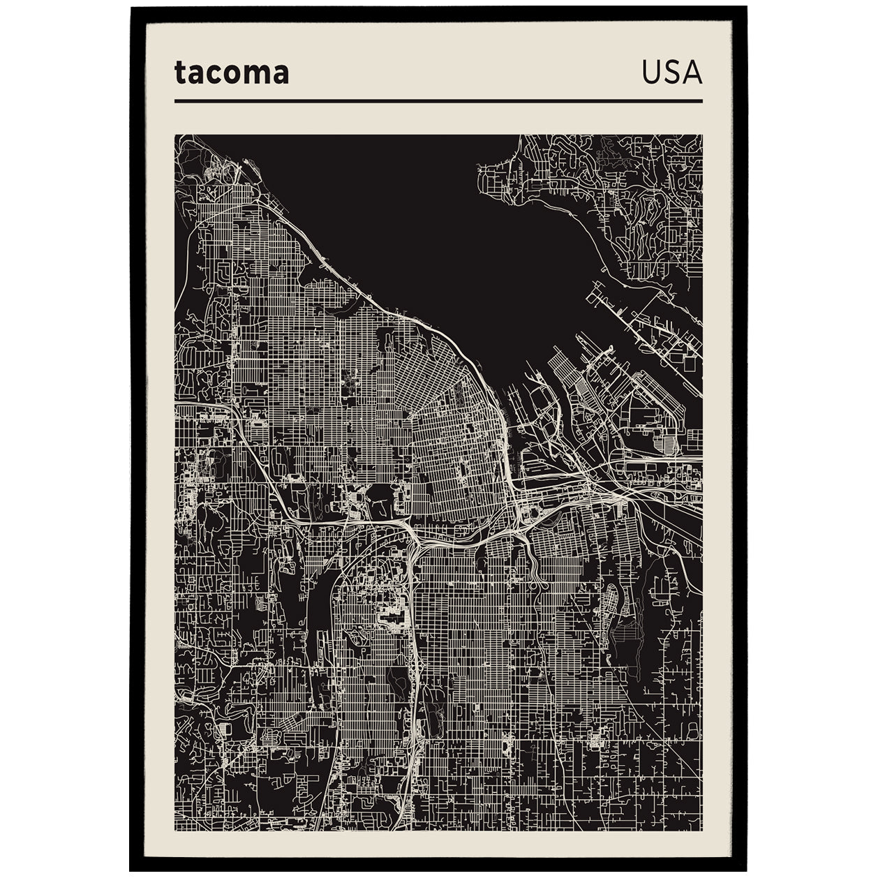Tacoma - USA | City Map Poster