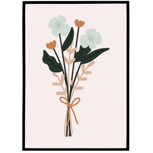 Minimal Bouquet Illustration Print