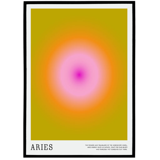 Aries Zodiac Sign - Colorful Poster