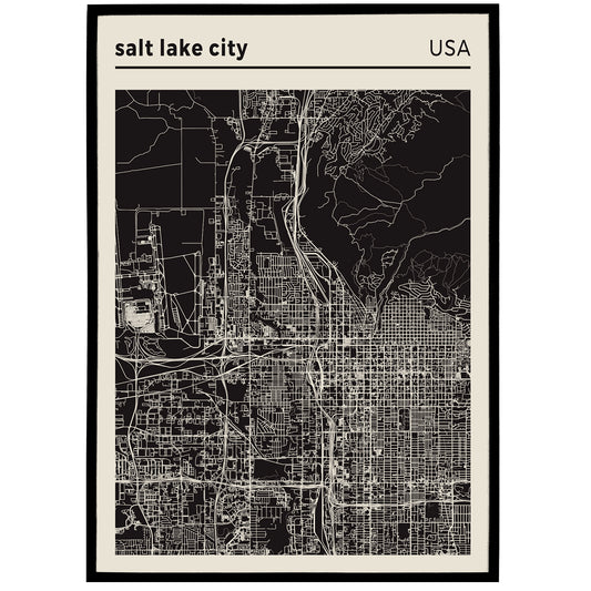 Salt Lake City Map Poster