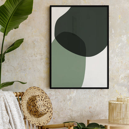 Green Abstraction - Minimalist Poster