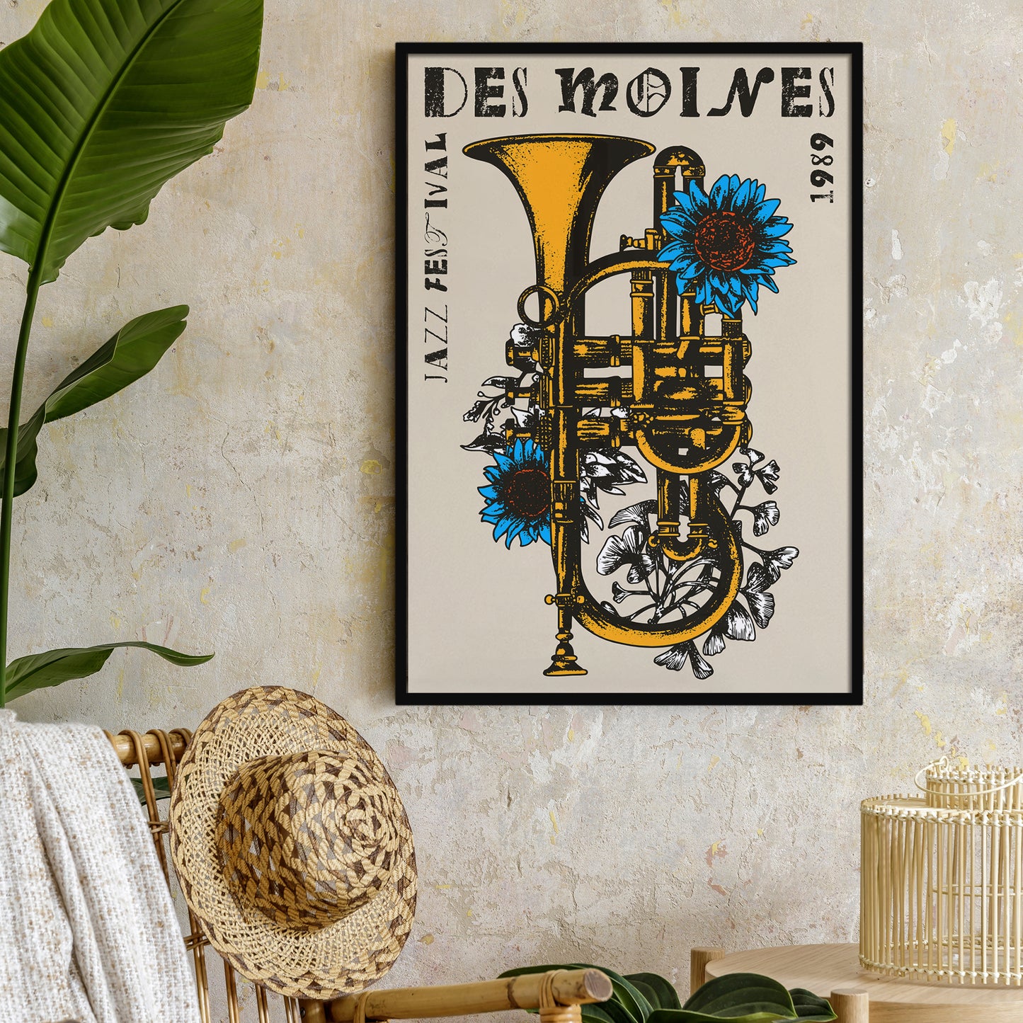 Des Moines Jazz Festival vintage poster
