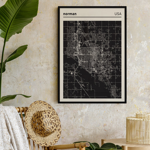 Norman, USA City Map Poster