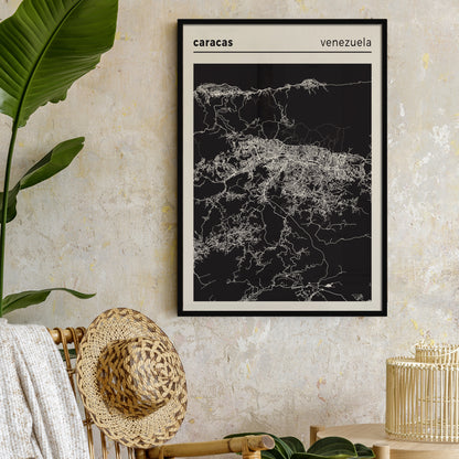 Caracas, Venezuela - City Map Poster