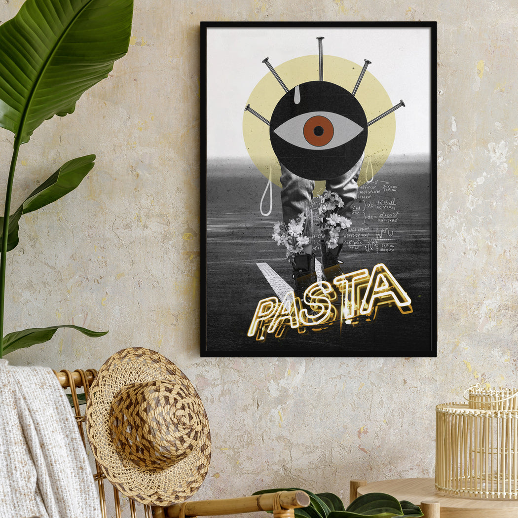 PASTA - handmade collage poster
