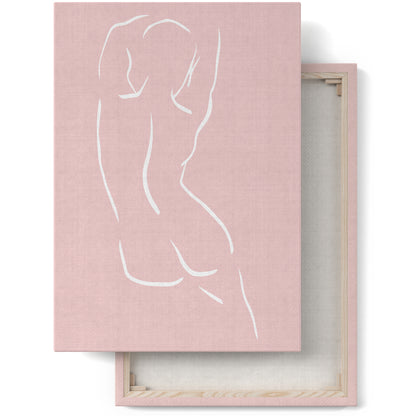 Pink Woman Body Canvas Print