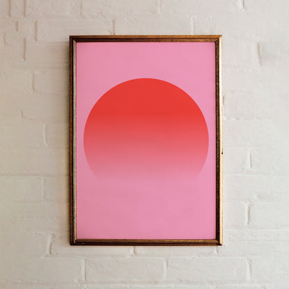 Minimalist Japanese Sunset Art Print