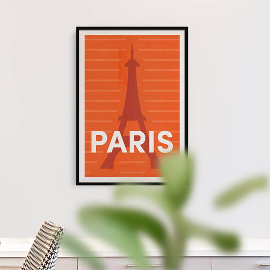 Minimalist Paris Poster - Eiffel Tower Illustration - HypeSheriff Europe