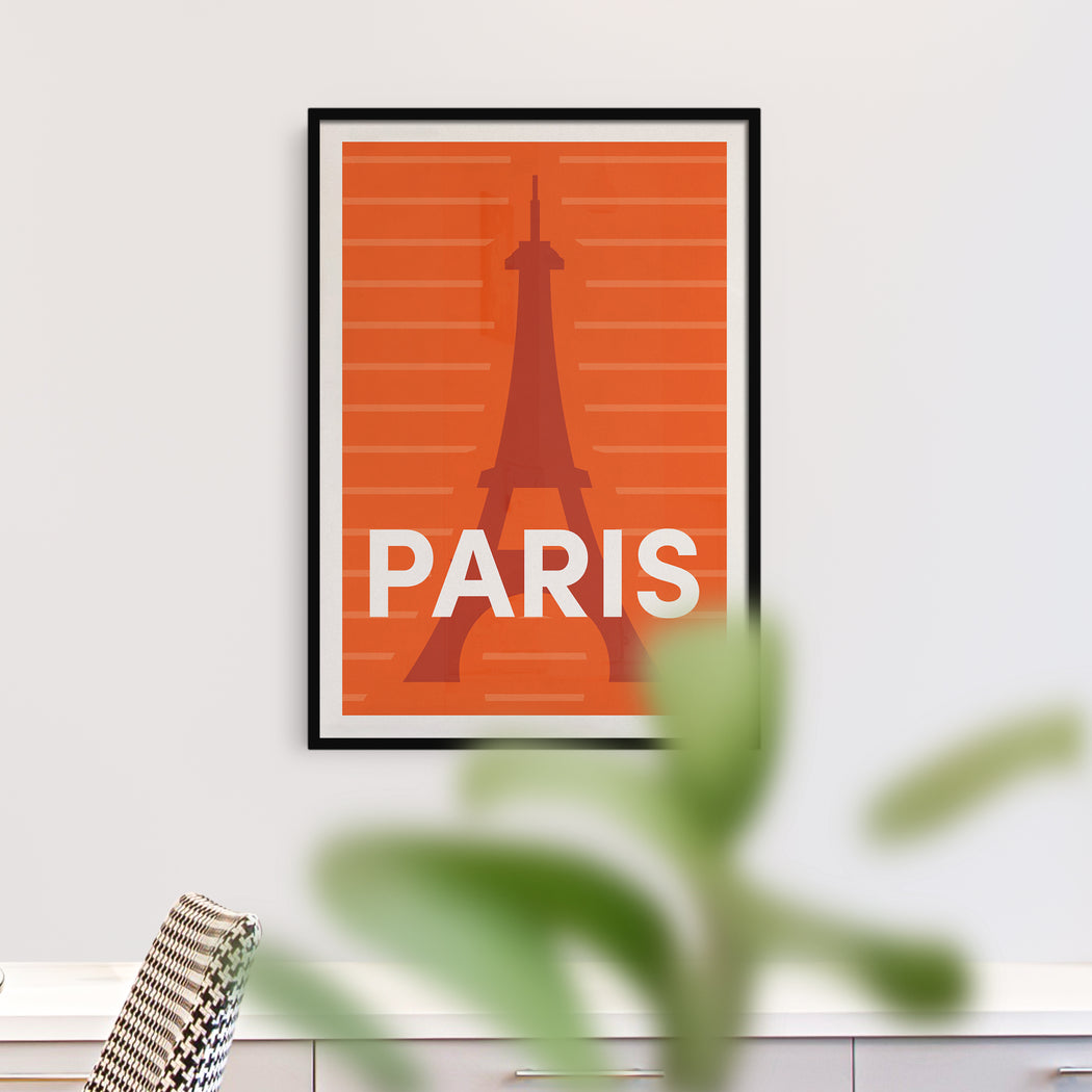 Minimalist Paris Poster - Eiffel Tower Illustration