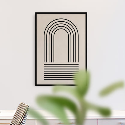 Geometric Arches - Minimalist Scandinavian Poster