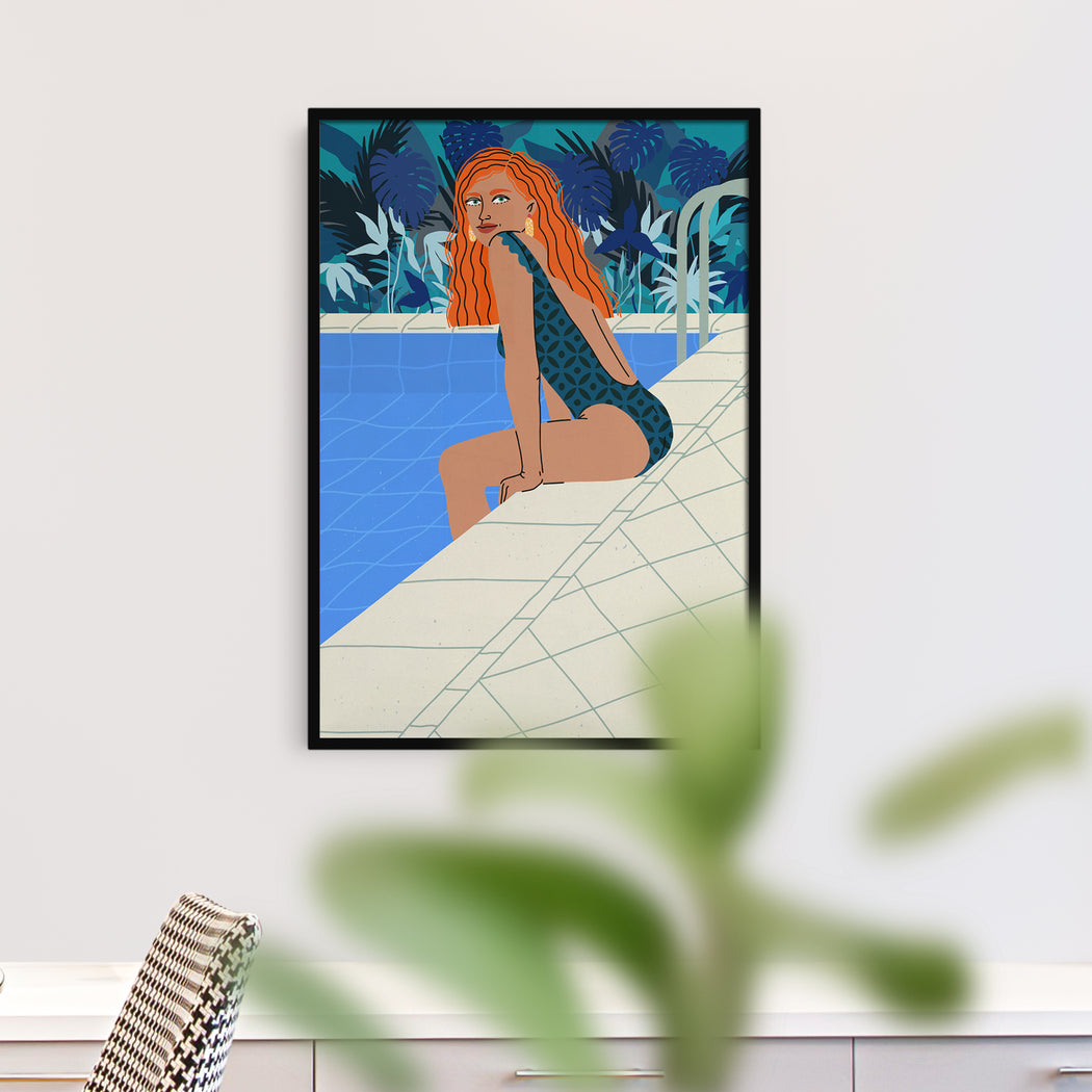 Summer Illustration Print - Redhead