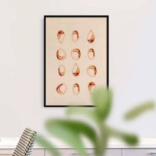 Amber Liquid Art Poster