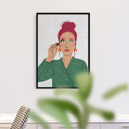 Make-up Girl Art Print