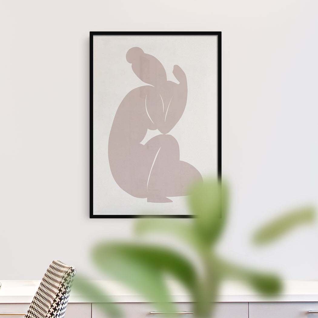 Paper Woman Beige Poster