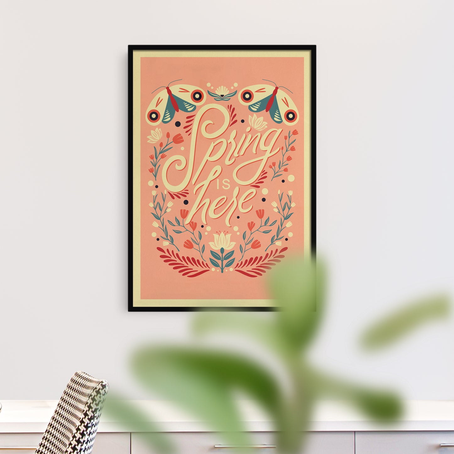 Spring is here - scandi decor poster