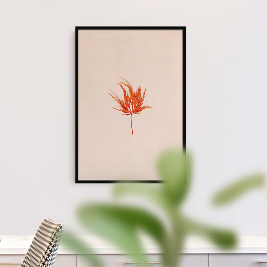 Minimalist Autumn Leaf Poster