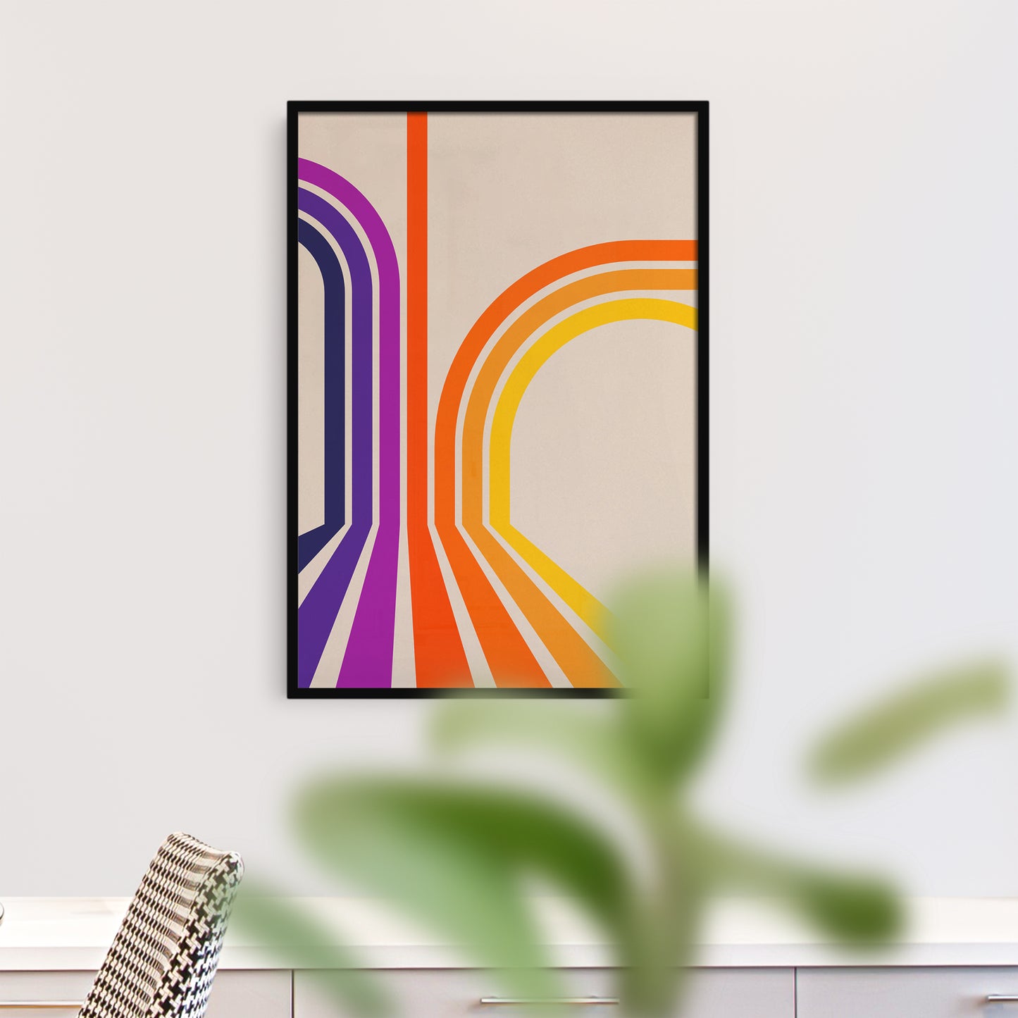 Retro Rainbow Arches Poster