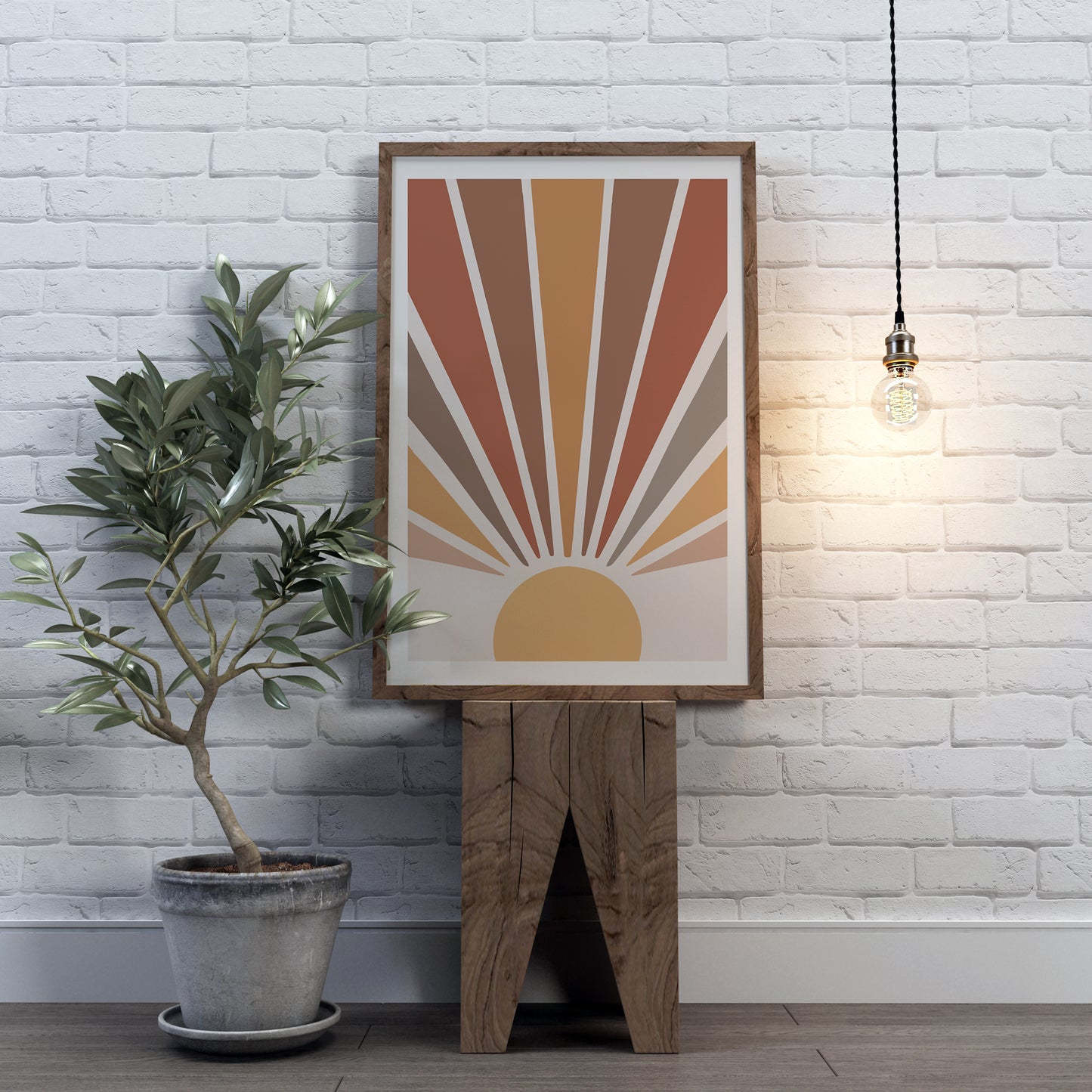 Sunset Drawing Poster