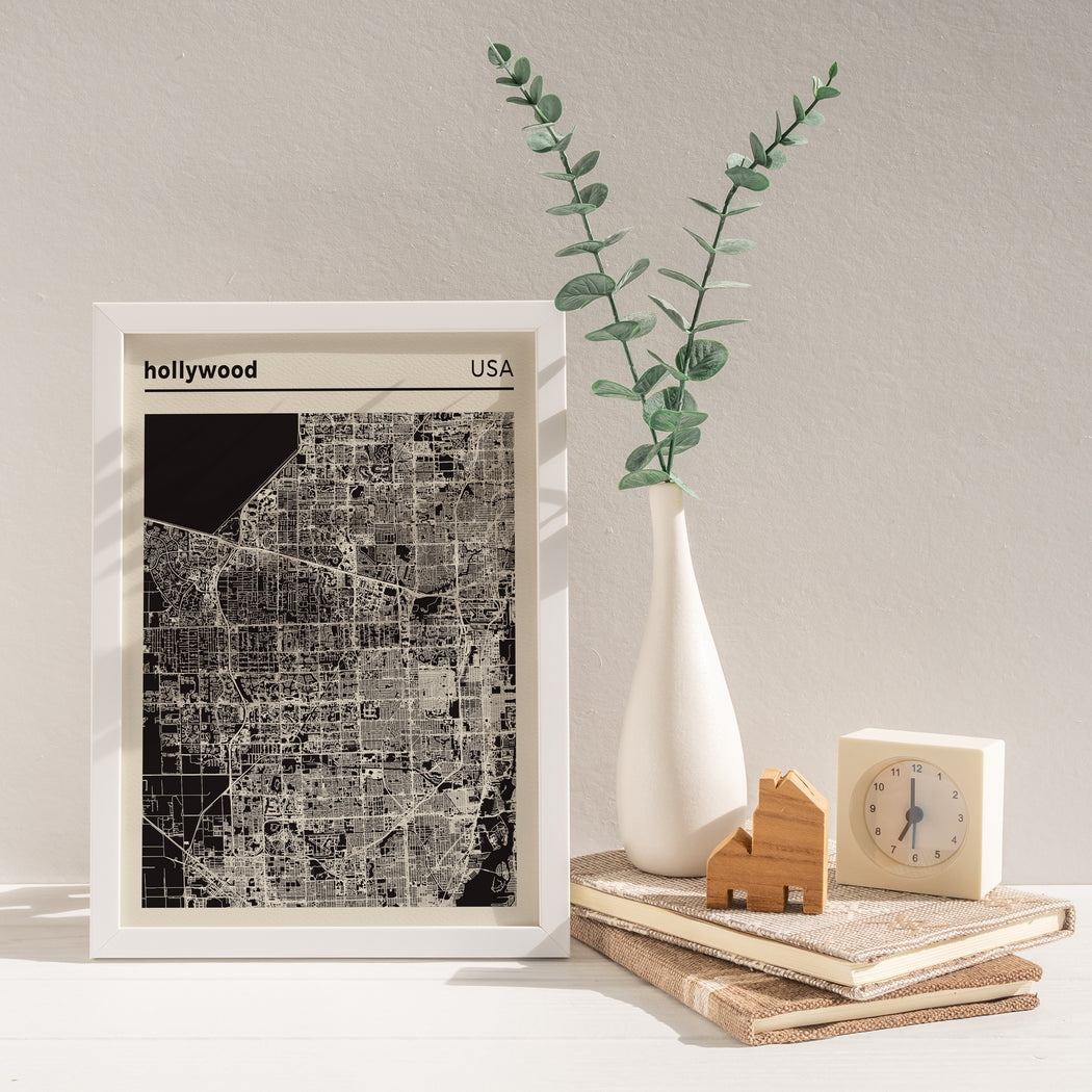 Hollywood City Map Poster