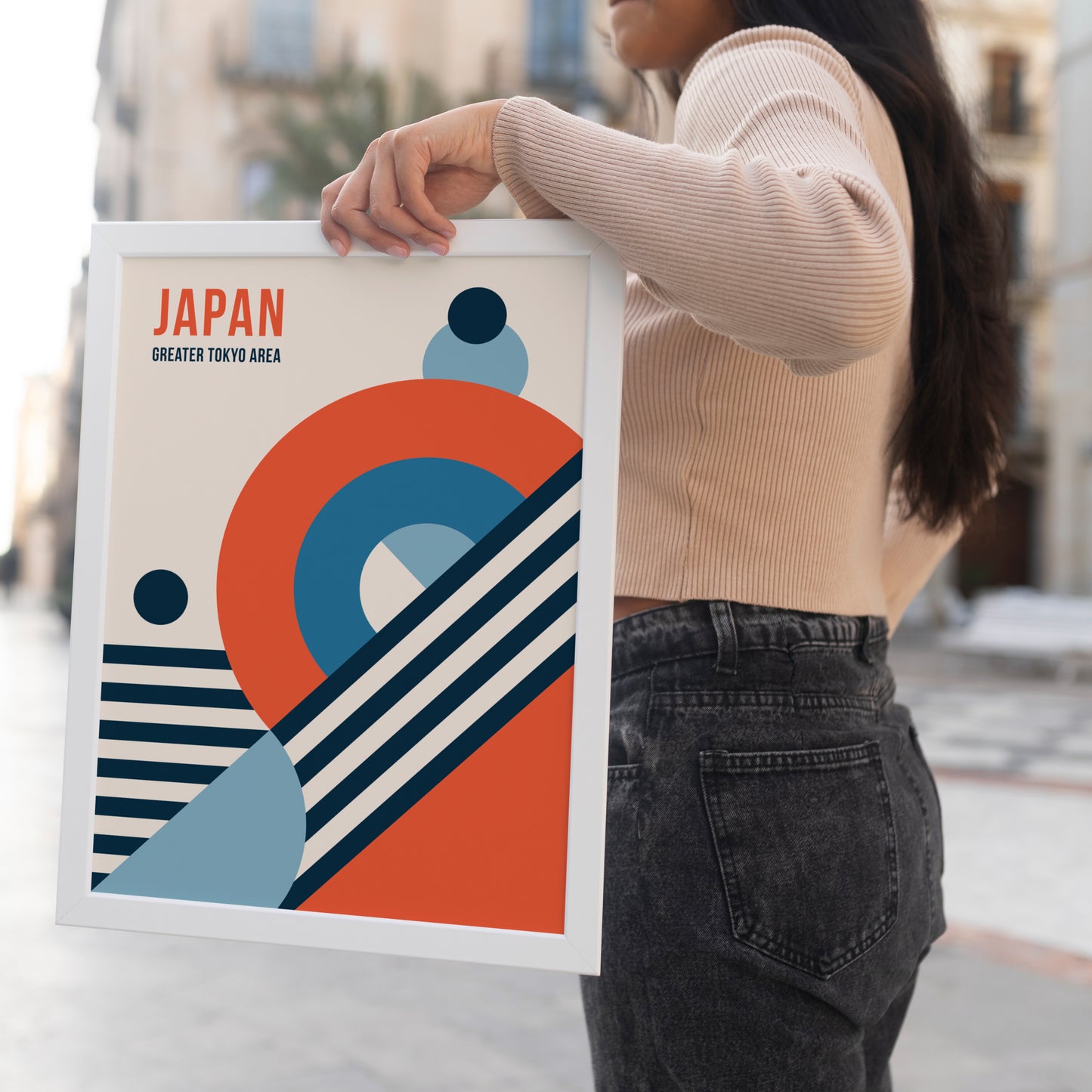 Greater Tokyo Area - Geometric Poster Print