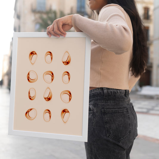 Amber Liquid Art Poster