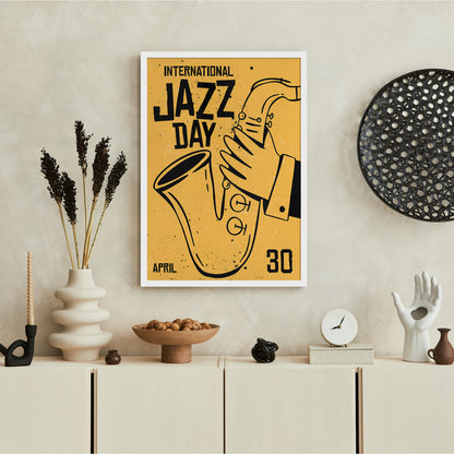 Yellow International Jazz Day Poster