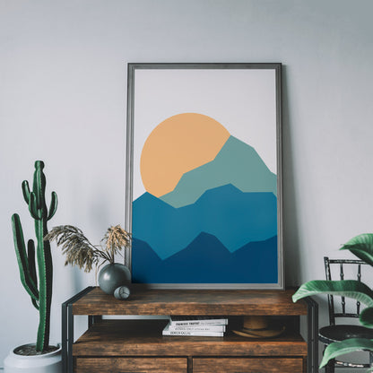 Minimalist Mountains Print