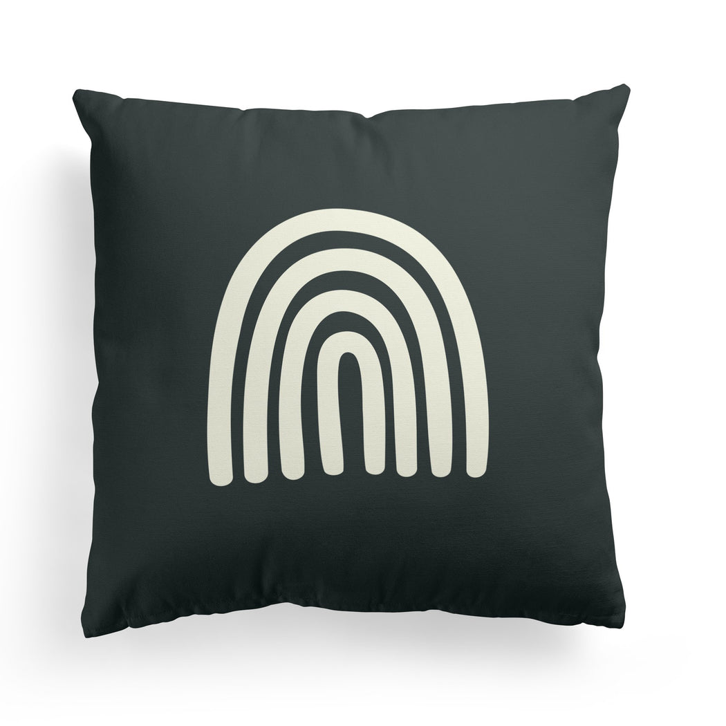 Pillow with Black Rainbow