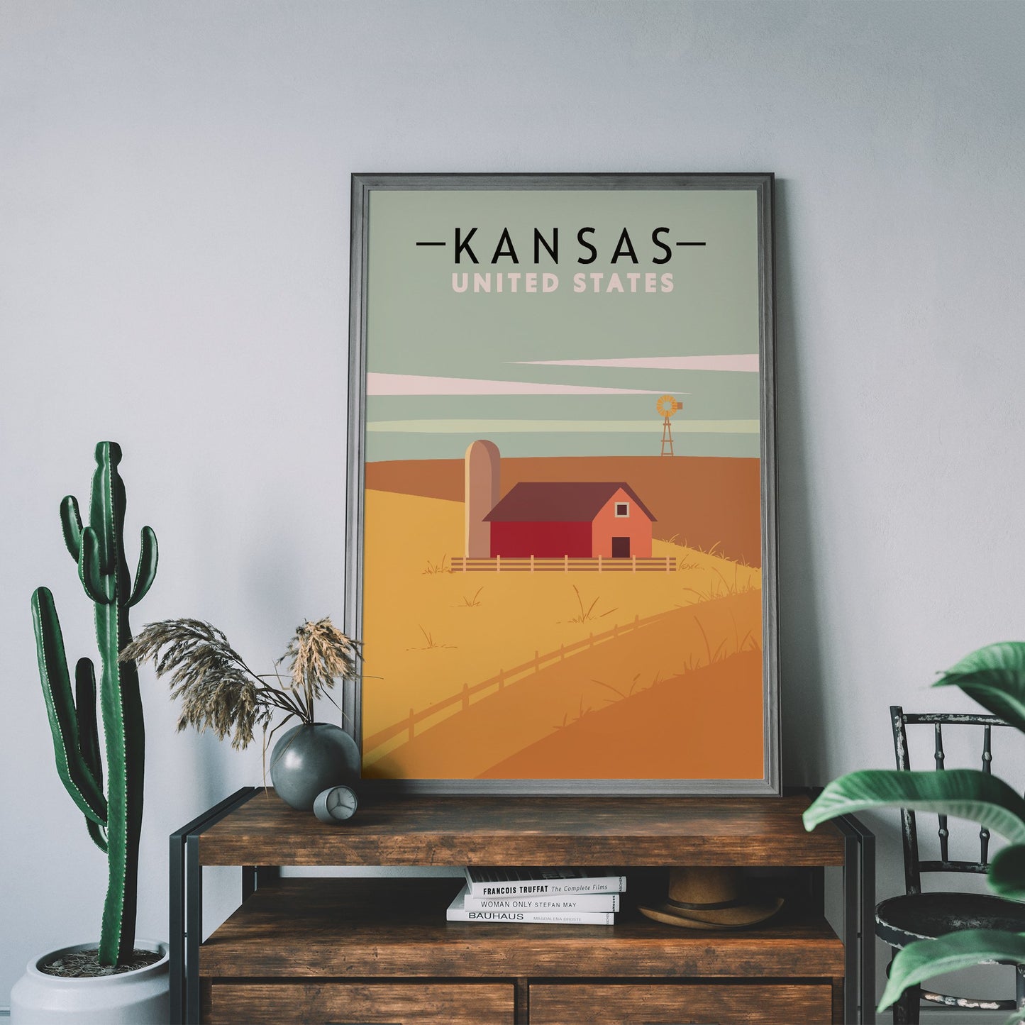 Kansas Retro Poster