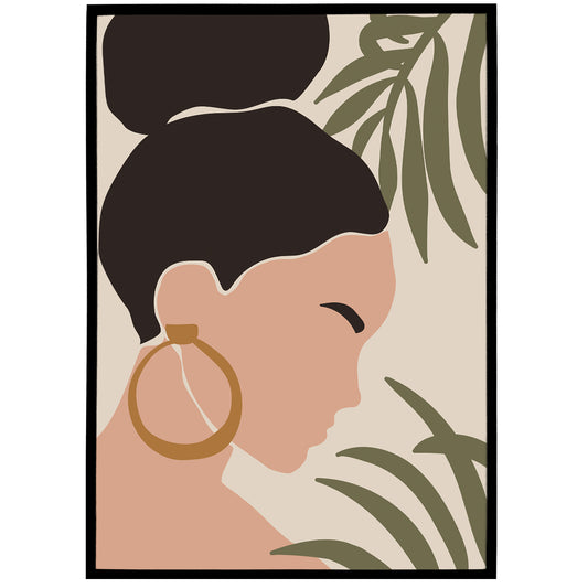 Bohemian Poster - Floral Lady