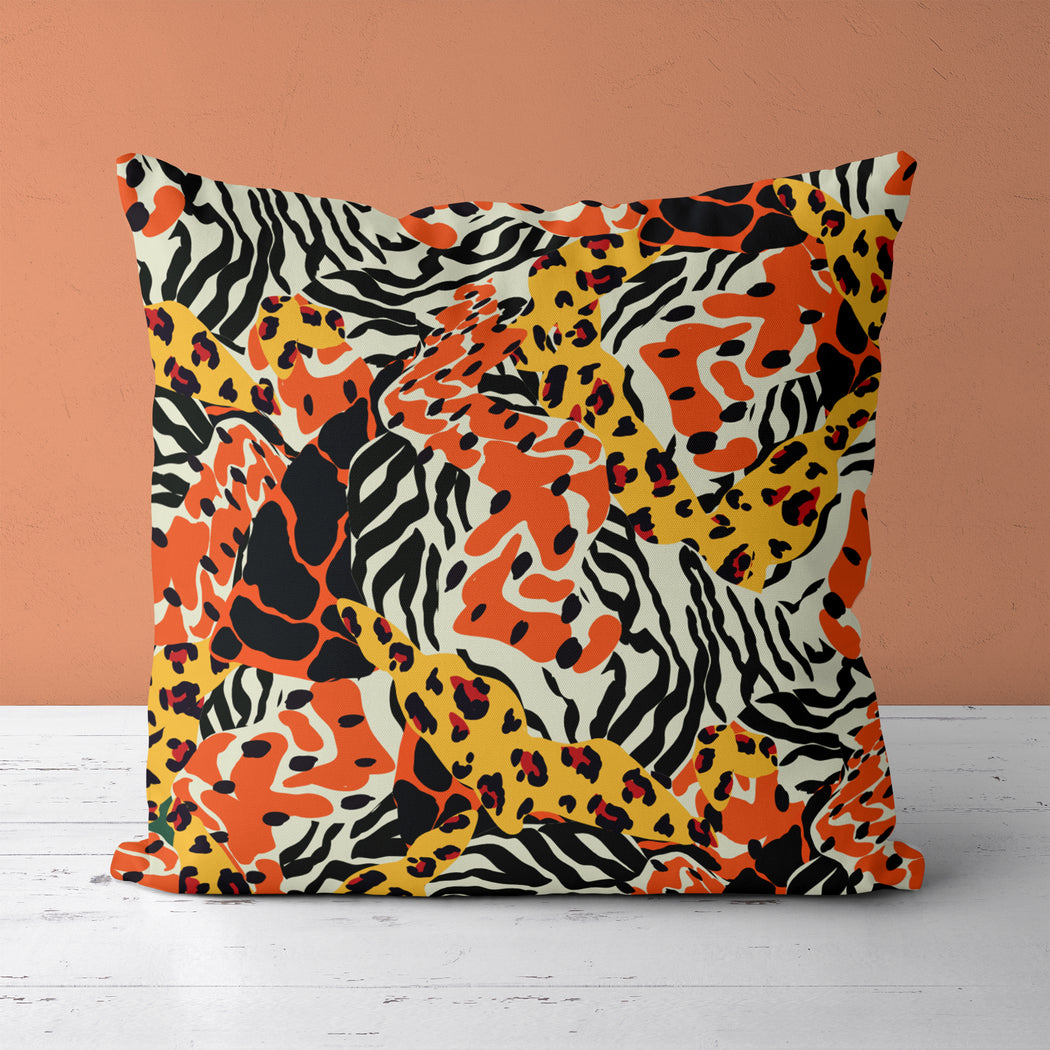 Colorful Zebra Throw Pillow